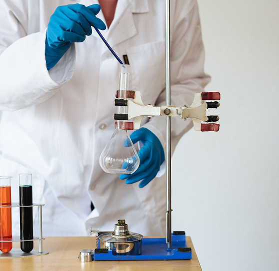 Scientist inoculating a petri dish
