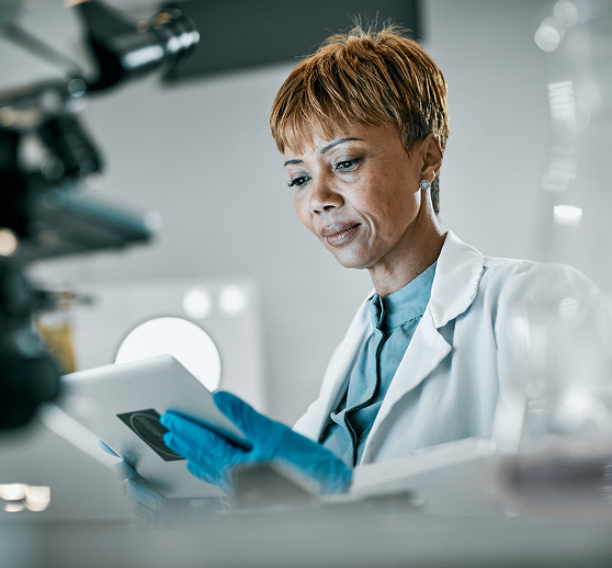 Scientist inoculating a petri dish